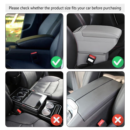 Stacool Car Center Console Cover with Storage Bags Black